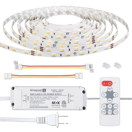 Glowflow 16 ft. RibbonFlex Home Plug-In LED Strip Tape Light Kit White GL3310216